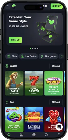 Download en installeer Luckywave Casino
