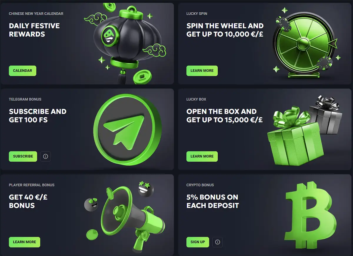 Bonussen voor iedereen bij Luckywave Casino